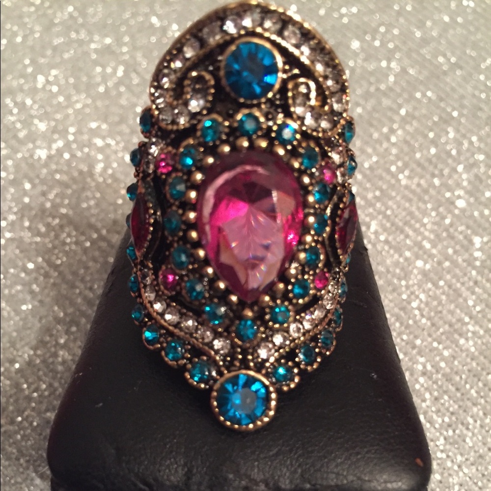 New Vintage multi stone ring - Picture 1 of 4